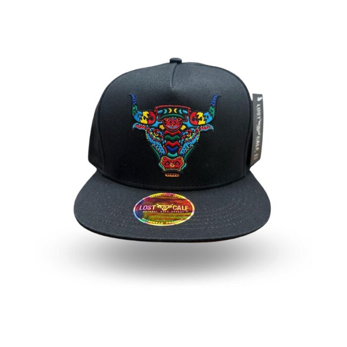 Alebrije Black - Gorra con logo de toro Alebrije