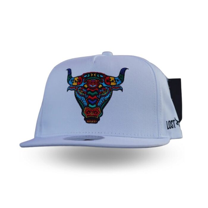 Alebrije Blanco - Gorra con logo del toro Alebrije