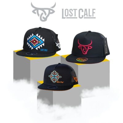 Pack Gorras Lost Calf - Gorras vaqueras con logo bordado y malla trasera