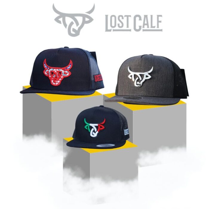 Pack Gorras Lost Calf - Gorras vaqueras con logo bordado y malla trasera