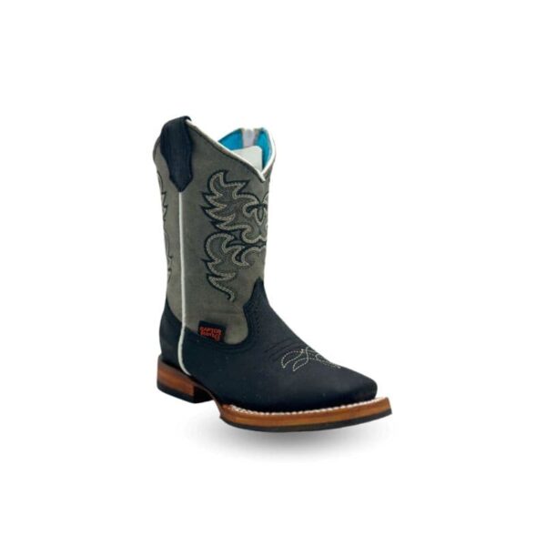 Botas Raptor Kids estilo 105 en piel Caisson negro suela media vida